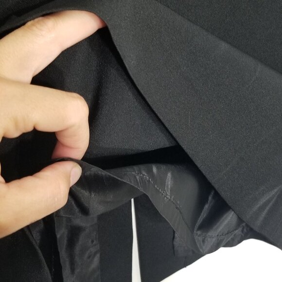 Simply Manakin Black Zipper Back Stretch Pencil Zipper Back Classic Skirt Size 3 - Picture 4 of 10